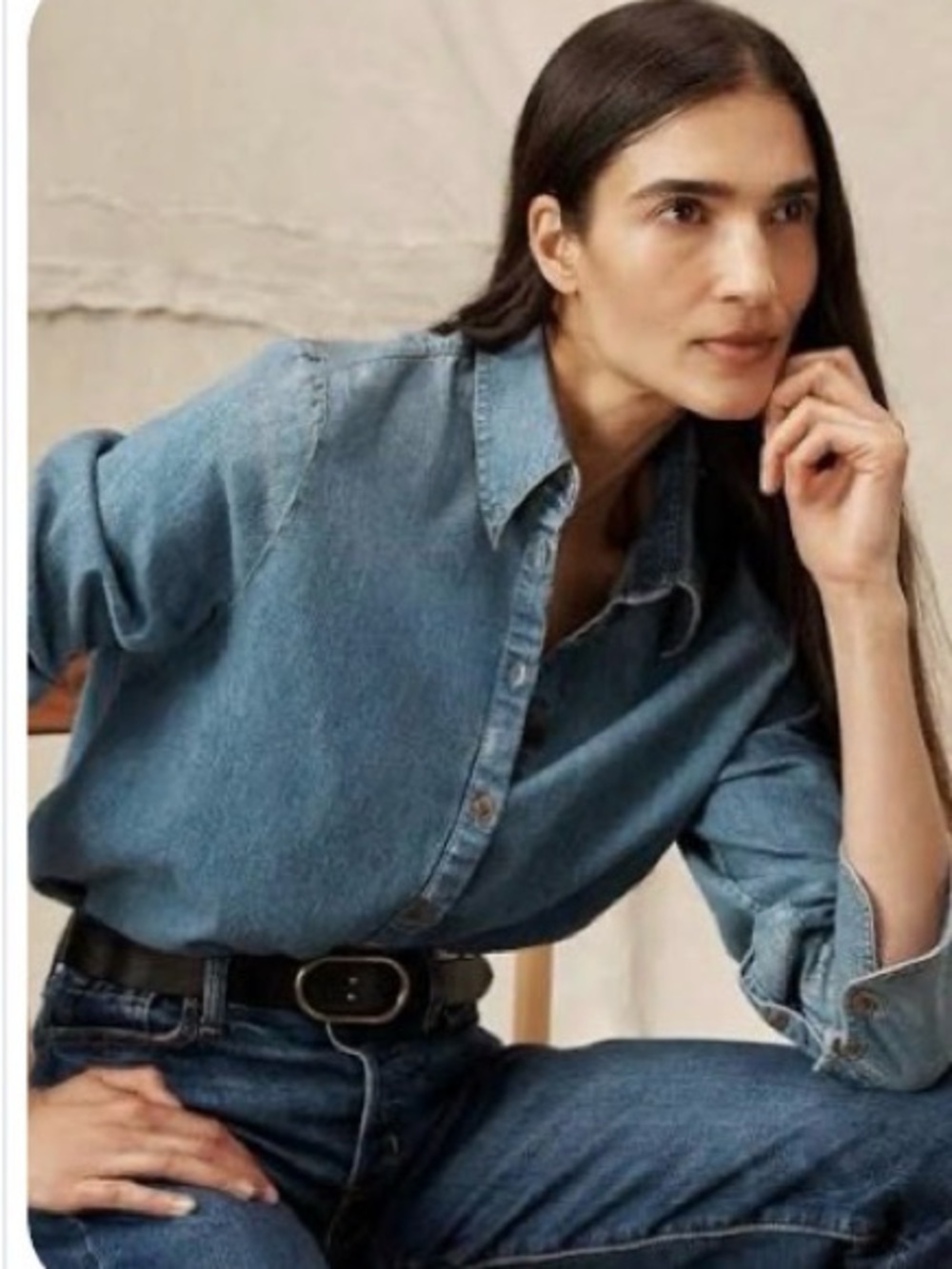 BANANA REPUBLIC Reigh Denim Shirt size extra small